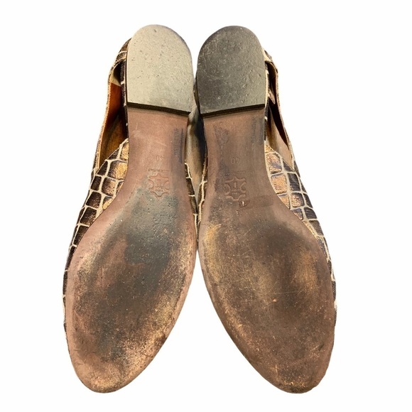 JEAN MICHEL CAZABAT Metallic Giraffe Print Flats - Picture 2 of 10